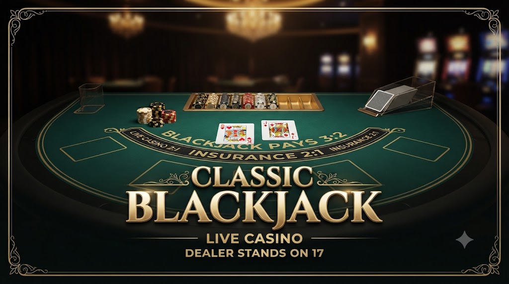 Live Blackjack dealer table
