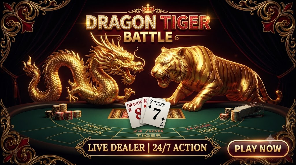 Live Dragon Tiger dealer table